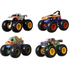 Hot Wheels Monster Trucks 1: 64 Scale 4-Truck Pack, GBP23 Styles May Vary