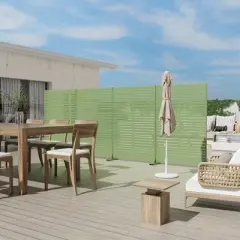 Lirago 72 in. Galvanized Metal Outdoor Privacy Screens Garden Outdoor Fence Green