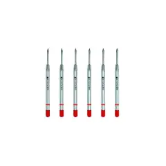 Monteverde Ballpoint Pen Refill Fine Point Red Ink 6 Pack (P423RD)