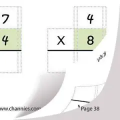 One Page A Day Single Digit Multiplication Workbook and Dry Erase Poster Math Kit - Channie's