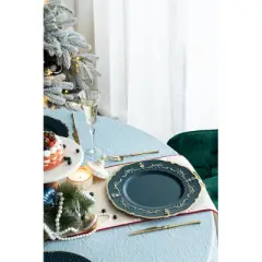 JUJABU 13 in. 8 Pack Plastic Charger Plate