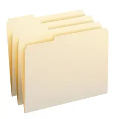 Smead File Folders, Reinforced 1/3-Cut Tab Left Position, Letter Size, Manila, 100 Per Box (10335)