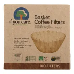 If You Care Unbleached Basket Coffee Filters - Case of 12/100 ct