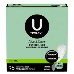U by Kotex Clean & Secure Panty Liners - Light Absorbency - Unscented
