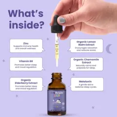 TruHeight Kids Sleep Tincture Ages 2+ (Watermelon Flavor) - Babies, Toddlers & Kids Natural Sleep Aid - Baby, Toddler, Child Melatonin 2 Year Old+