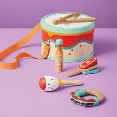 Musical Instrument Set - 7pc - Gigglescape&trade;: Metal, Plastic, Wood Percussion for Creativity, Problem Solving