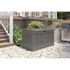 Suncast 50gal Deck Box with Seat - Dark Gray