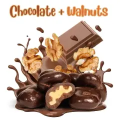 Dark Chocolate Covered Walnuts by It's Delish, 48 OZ Jumbo Container