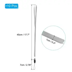 Unique Bargains Polyester Wear-resistant Name Tag Neck Lanyards with Hook 10 Pcs