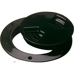 Seadog Quarter-Turn Smooth Deck Plate with Internal Collar - Black - 8" - Model 3363851.