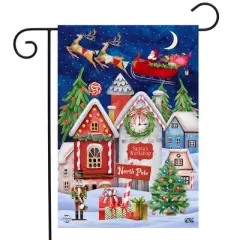 Briarwood Lane Christmas Garden Flag 18x12.5 For Outdoor North Pole Magic Garden Flag Flag For Christmas Garden Flag Flags For Outside
