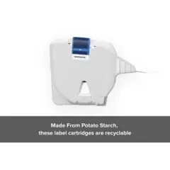 Zebra ZSB Series Name Badge Labels - Potato Starch-Based, Recyclable Label Cartridge - Versatile, Cloud-Based Adhesive Labels for Printer - 2.25x3.5"