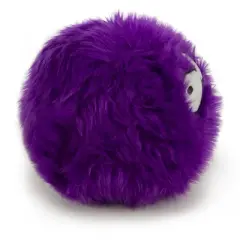goDog Furballz Squeaky Plush Ball Dog Toy, Chew Guard Technology - Purple, Large