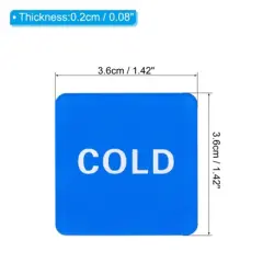 Unique Bargains Acrylic Self-Adhesive Decor Home Wear-resistant Hot/Cold Water Label