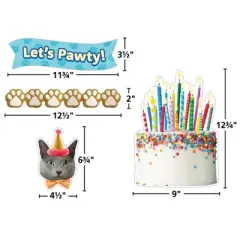 Teacher Created Resources&reg; Cats and Dogs Happy Birthday Create & Decorate Quick Kit, 95 Pieces