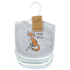 Touched by Nature Unisex Baby Organic Cotton Bibs, Dreamy Woodland, One Size