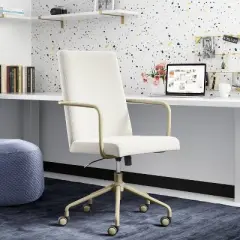 Giselle Gold Desk Chair - Adore D&eacute;cor