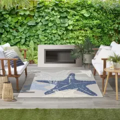 Nourison Aloha Coastal Starfish Outdoor Area Rug