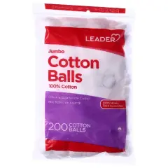 Leader Cotton Balls Jumbo 200 ct