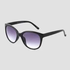 Women's Glossy Plastic Cateye Sunglasses - Universal Thread&trade; Black