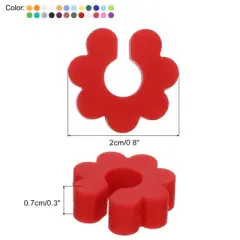 Unique Bargains Silicone Drink Markers Wine Glass Charm 24 Pcs