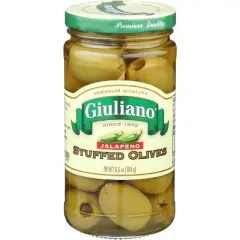 Giuliano Stuffed Jalapeno Olives - Case of 6 - 6.5 oz