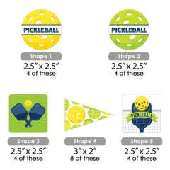 Big Dot of Happiness Let&rsquo;s Rally - Pickleball - Paper Straw Decor - Birthday or Retirement Party Striped Decorative Straws - Set of 24