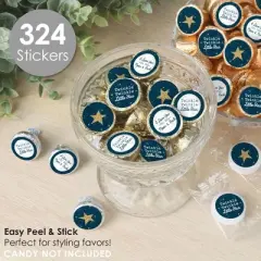 Big Dot of Happiness Twinkle Twinkle Little Star - Baby Shower or Birthday Party Small Round Candy Stickers - Party Favor Labels - 324 Count
