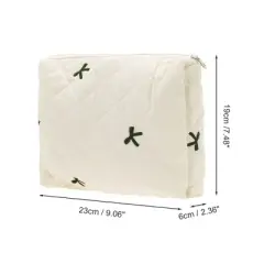 Unique Bargains Bow Embroidery Makeup Bag 1 Pc