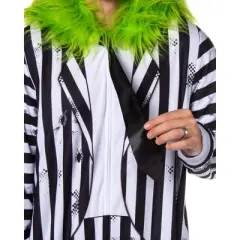 Beetlejuice Mens' Halloween Movie Character Union Suit Costume Sleep Pajama White