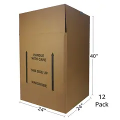 Wardrobe Moving Boxes 24" x 24" x 40"