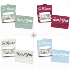 Big Dot of Happiness Assorted Elegantly Simple - Guest Party Favors Money And Gift Card Holders - Set of 8