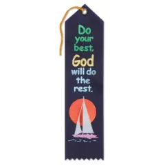 Beistle Do Your Best God Will Do The Rest Ribbon, 2" x 8", (6/Pkg) Multicolored