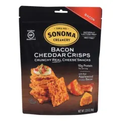 Sonoma Creamery Bacon Cheddar Crisps - Case of 12/2.25 oz