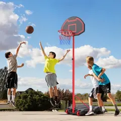 SUGIFT Portable Basketball Hoop Outdoor &ndash; Adjustable 5.2ft to 7ft Basketball Goal for Kids