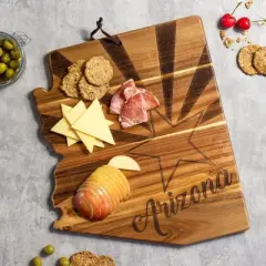Rock & Branch Origins Arizona Cutting Board Brown:  Acacia, Lightweight, Hand Wash, 11.75" x 13.5"