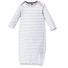 Hudson Baby Infant Boy Cotton Long-Sleeve Gowns 3pk, Whales Anchor, 0-6 Months