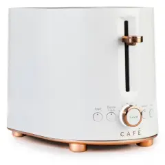 Caf&eacute; Express Finish 2 Slice Metal Toaster White