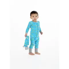 Sleep On It Infant Boys Little Gator Zip-Front Coverall Pajama
