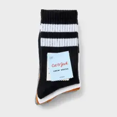 Boys' 4pk Striped Crew Socks - Cat & Jack&trade;