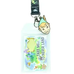 Disney Peter Pan Best Day Ever Lanyard with ID Badge Holder and Rubber Charm