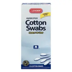 Leader Paper Stick Cotton Swabs 170 ct