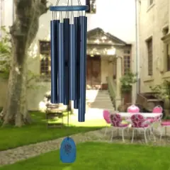 Woodstock Wind Chimes Signature Collection, Chimes of Provence, 26'' Silver Wind Chime CPS
