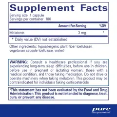 Pure Encapsulations Melatonin 3 mg - to Support Natural Sleeping & Relief of Occasional Sleeplessness - for Natural Sleep Support*