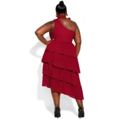 Women's Plus Size Tier Desire Dress  - Love Red | CITY CHIC