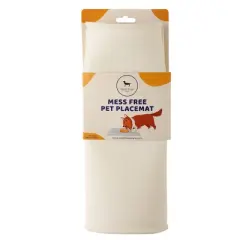 Park Life Designs Silicone Mess Free Dog and Cat Feeding Placemat - White