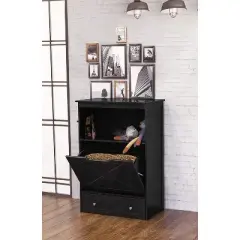 Merry Products Zoovilla Pet Feeder Large Storage Bin Container with Hidden Elevated Removable Dog Bowl Stand for Dry Food and Water