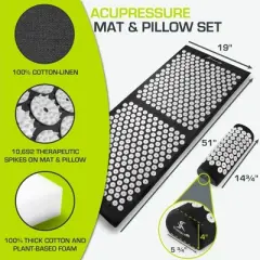 ProsourceFit Acupressure Mat and Pillow Set