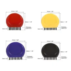 Unique Bargains Portable Pocket Dust Groove Cleaner Mini Golf Club Brushes Red Yellow Blue Black 5 Pcs
