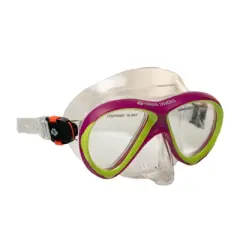 Hawaii Divers Guppy Kids Snorkel Mask &ndash; Pink/Bright Yellow (Ages 4+)